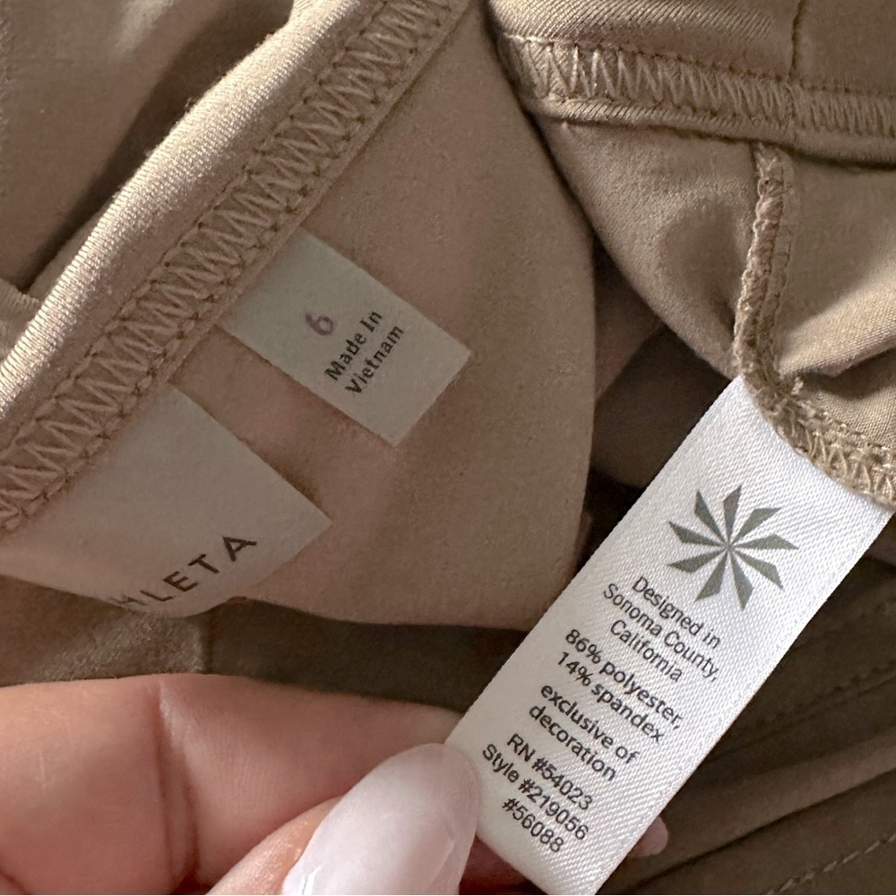 ATHLETA WHEREVER SKORT SKIRT TAN KHAKINA 6 - Picture 8 of 13